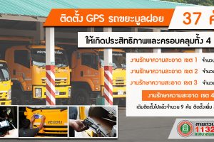 2 ต.ค.62 ติดตั้ง GPS ให้กับรถขยะมูลฝอยทั้ง 4 เขตครอบคลุมการเก็บขยะ​