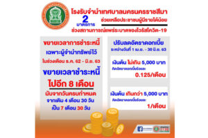 1 พ.ค.63 โรงรับจำนำ ขยายเวลาการชำระหนี้